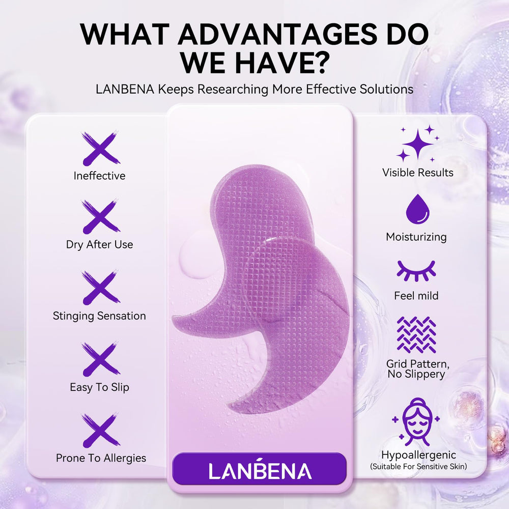 LANBENA retinol eye patches on the forehead area for smoothing lines