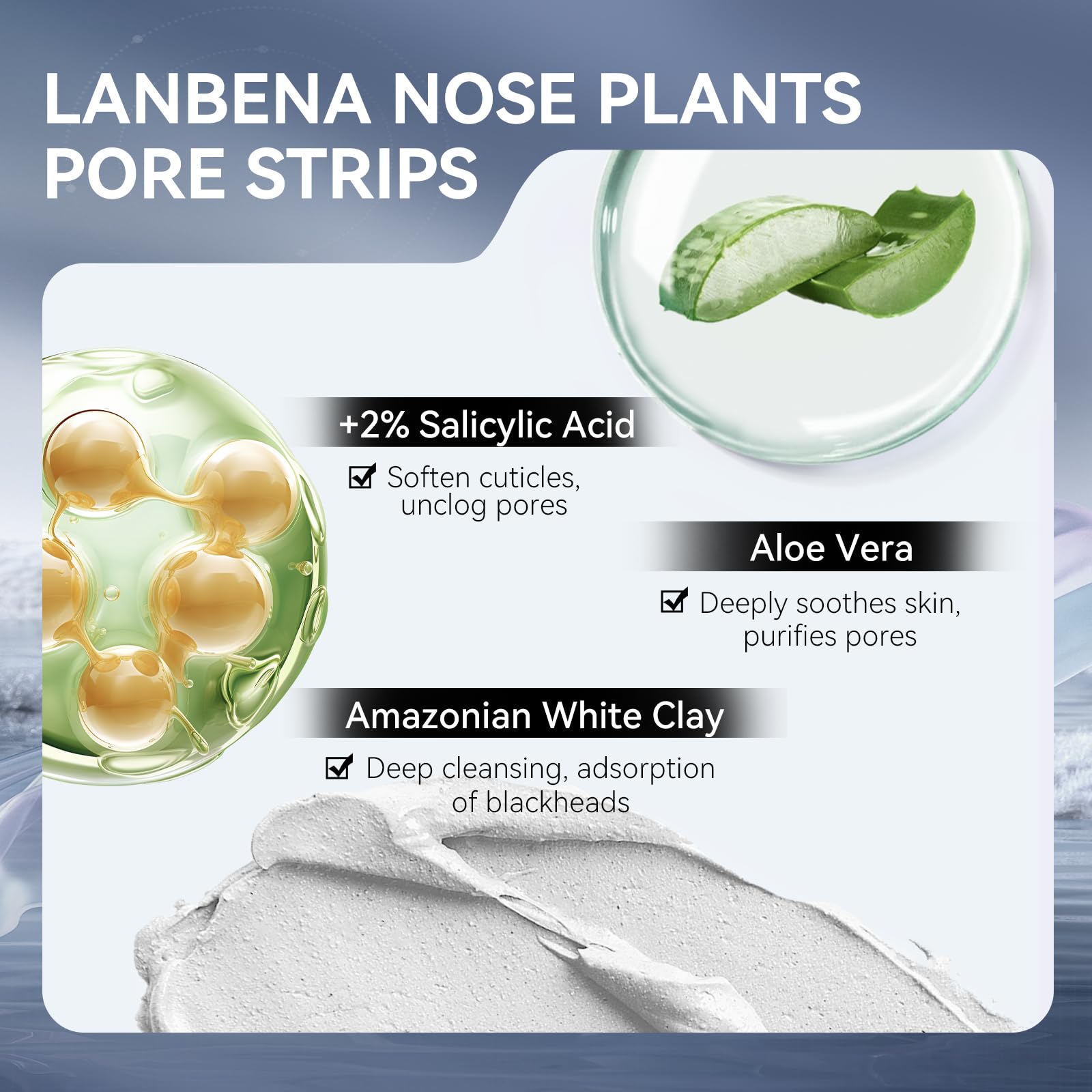 LANBENA soft rubber nose brush displayed for precise, gentle application along the nose