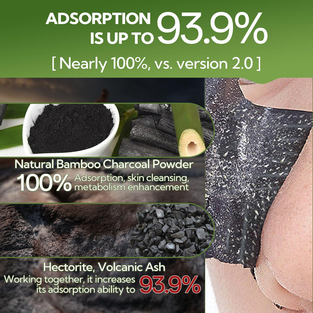 LANBENA bamboo charcoal mask jar close-up highlights soothing botanicals for calmer pores