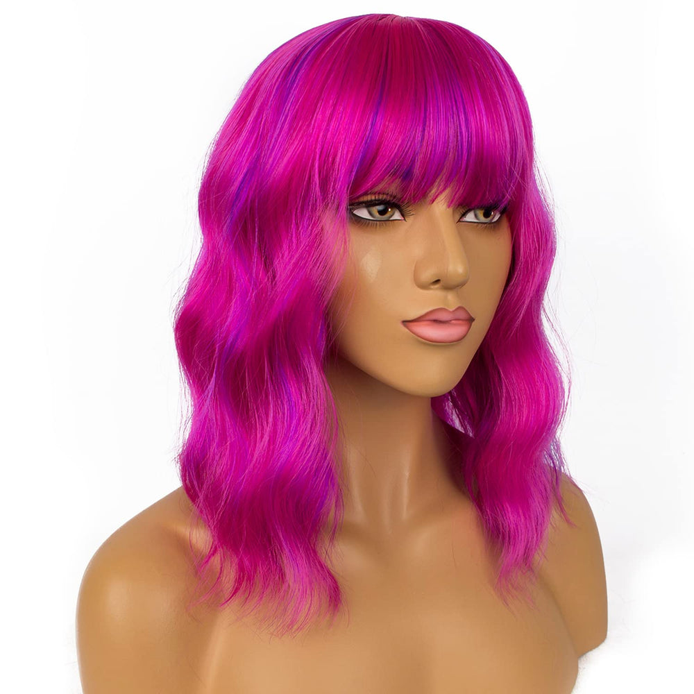 LANCAINI rose-purple multicolor detail highlights vibrant cosplay look.