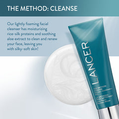 Lancer The Method Cleanse foaming texture highlights a light, hydrating lather.