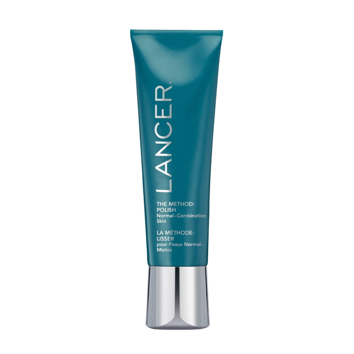 Lancer Skincare The Method Polish jar closeup shows mineral exfoliation for radiant skin