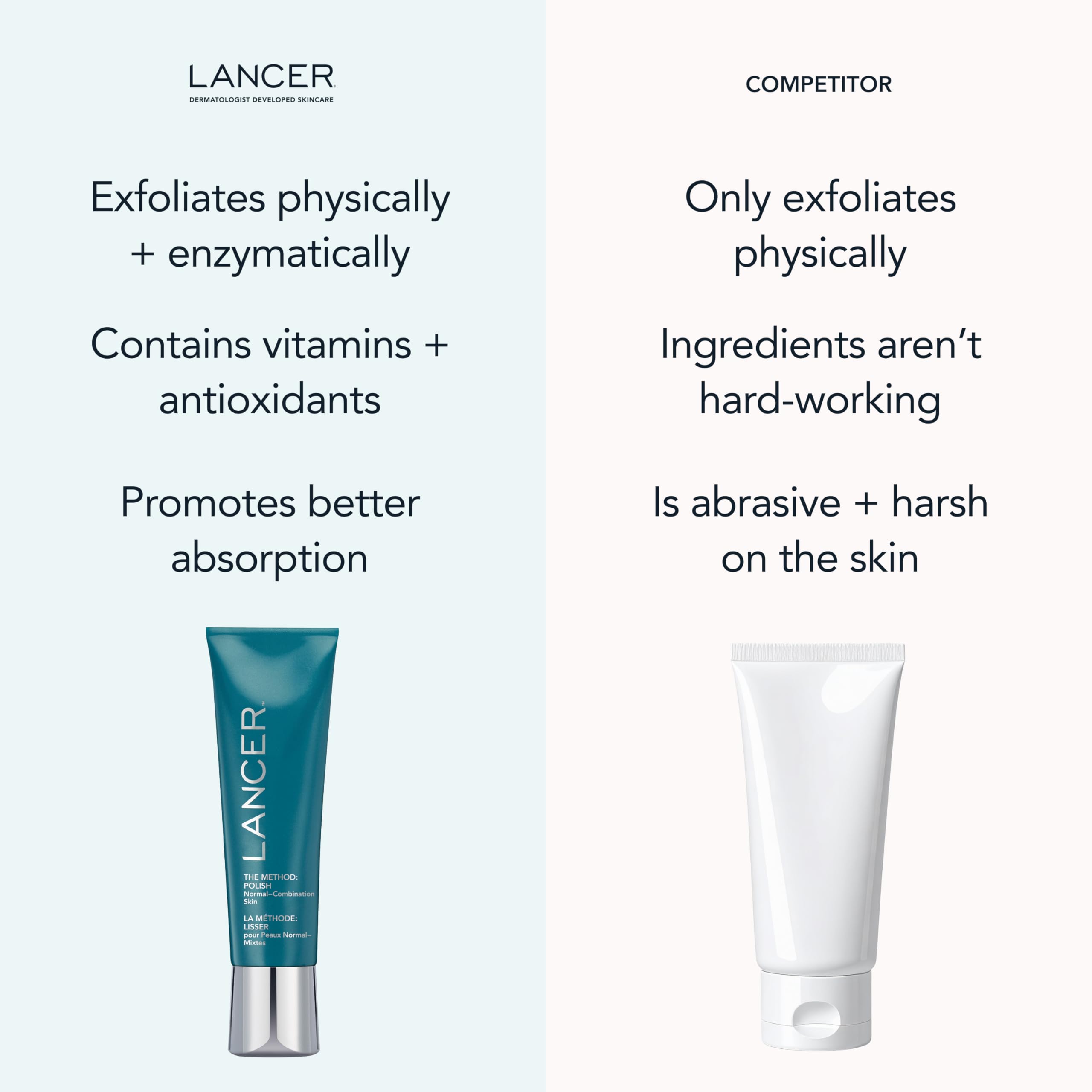 Lancer Skincare The Method Polish texture reveals natural minerals for even resurfacing