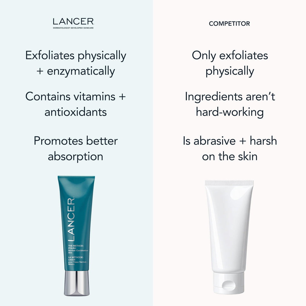 Lancer Skincare The Method Polish texture reveals natural minerals for even resurfacing
