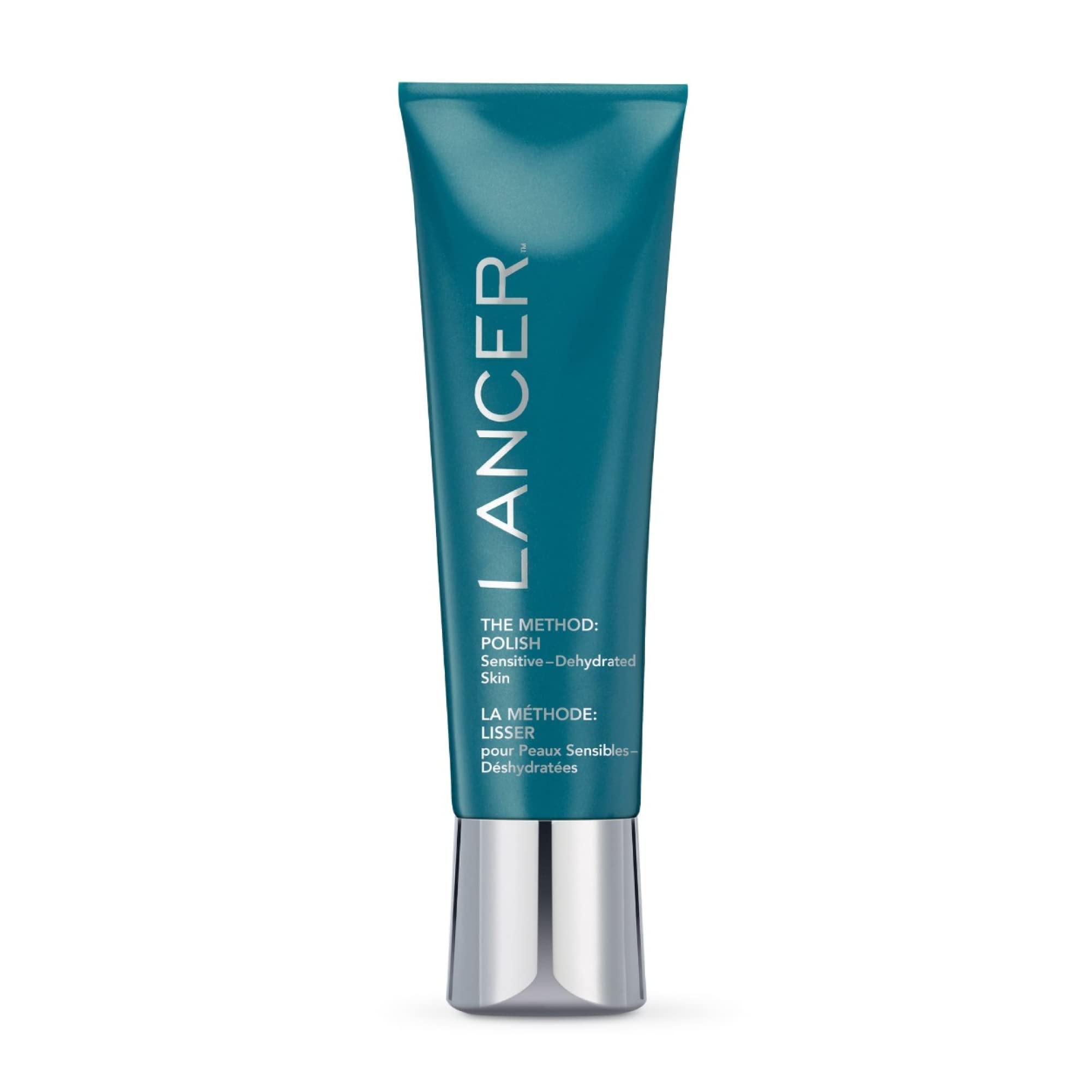Lancer The Method Polish bottle closeup for hydrating exfoliation at home.