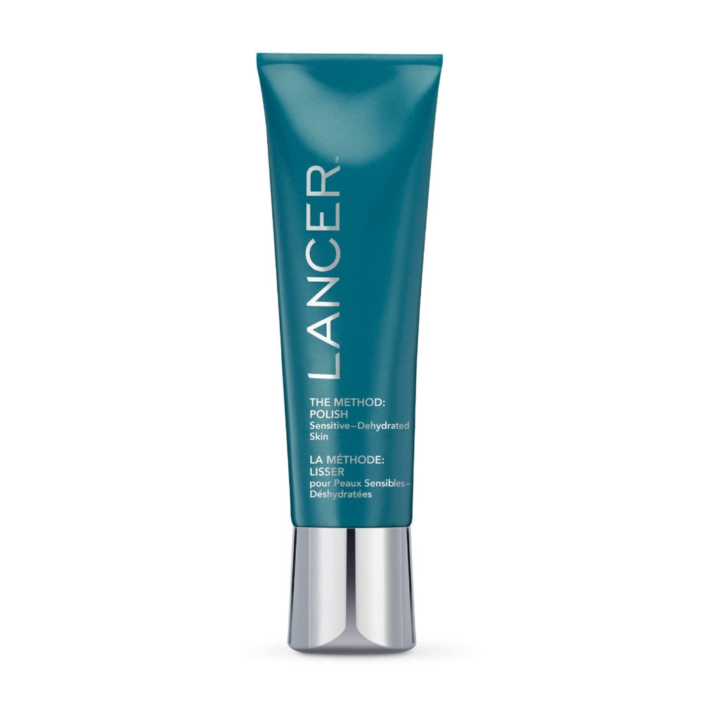 Lancer The Method Polish bottle closeup for hydrating exfoliation at home.
