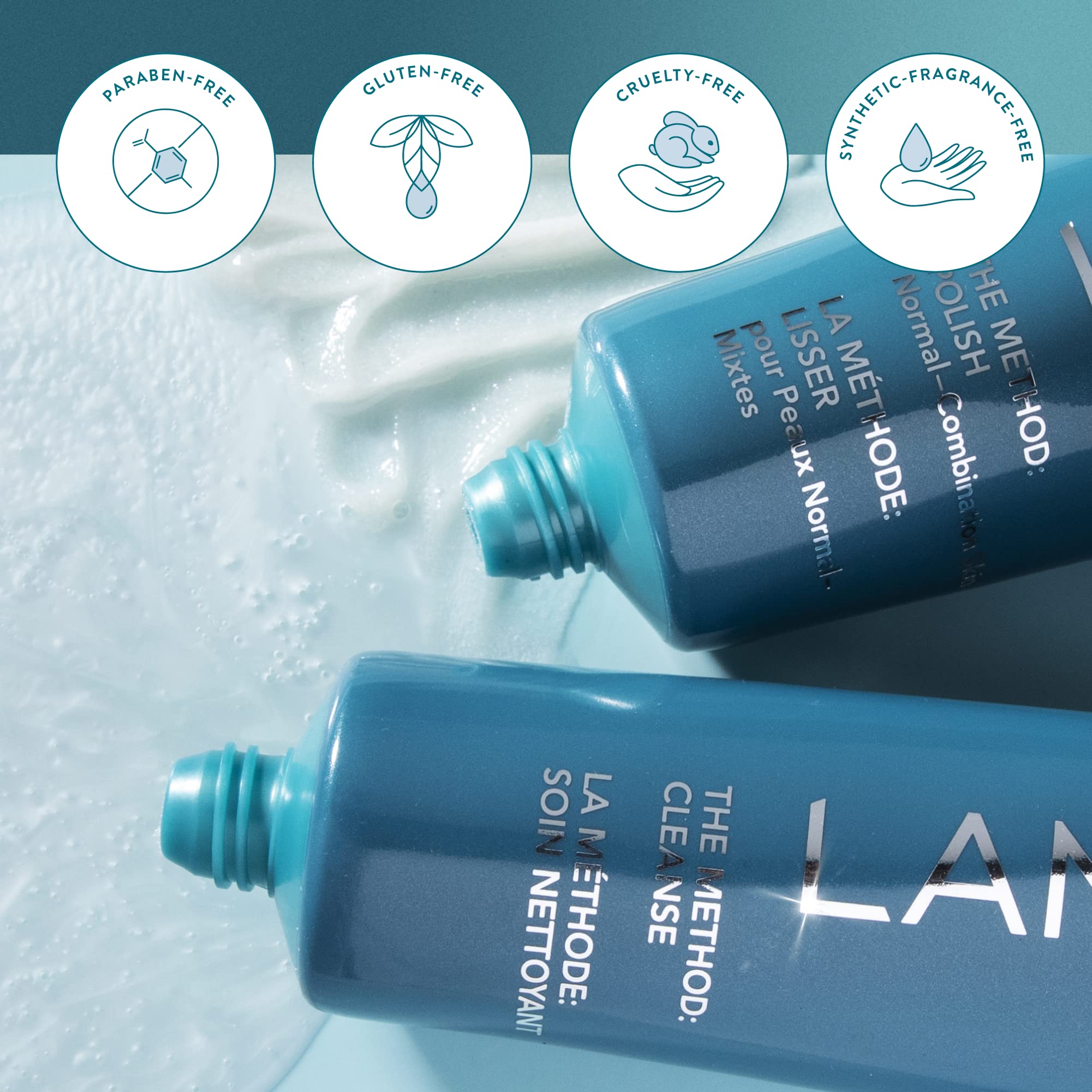 Lancer The Method Polish natural minerals delivering gentle exfoliation and refreshed skin.