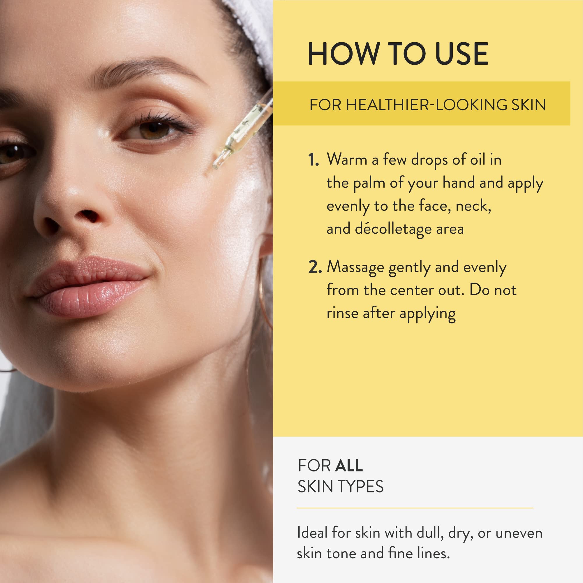 Lancer Turmeric-infused oil application demonstrating skin nourishment
