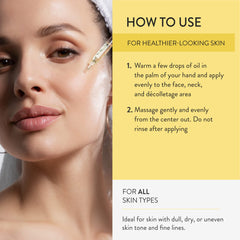 Lancer Turmeric-infused oil application demonstrating skin nourishment
