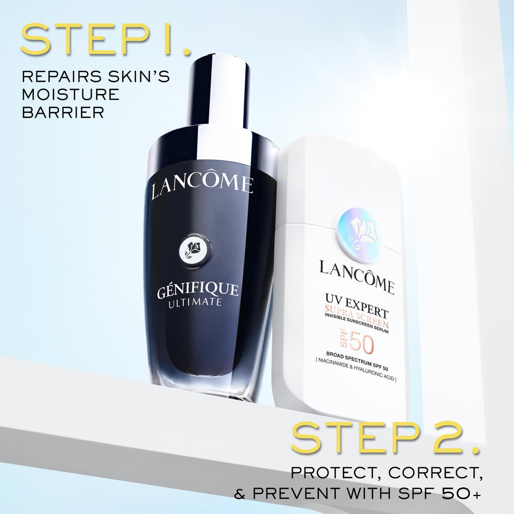 Lancôme Supra Screen 48-hour hydration concept on the surface of skin.