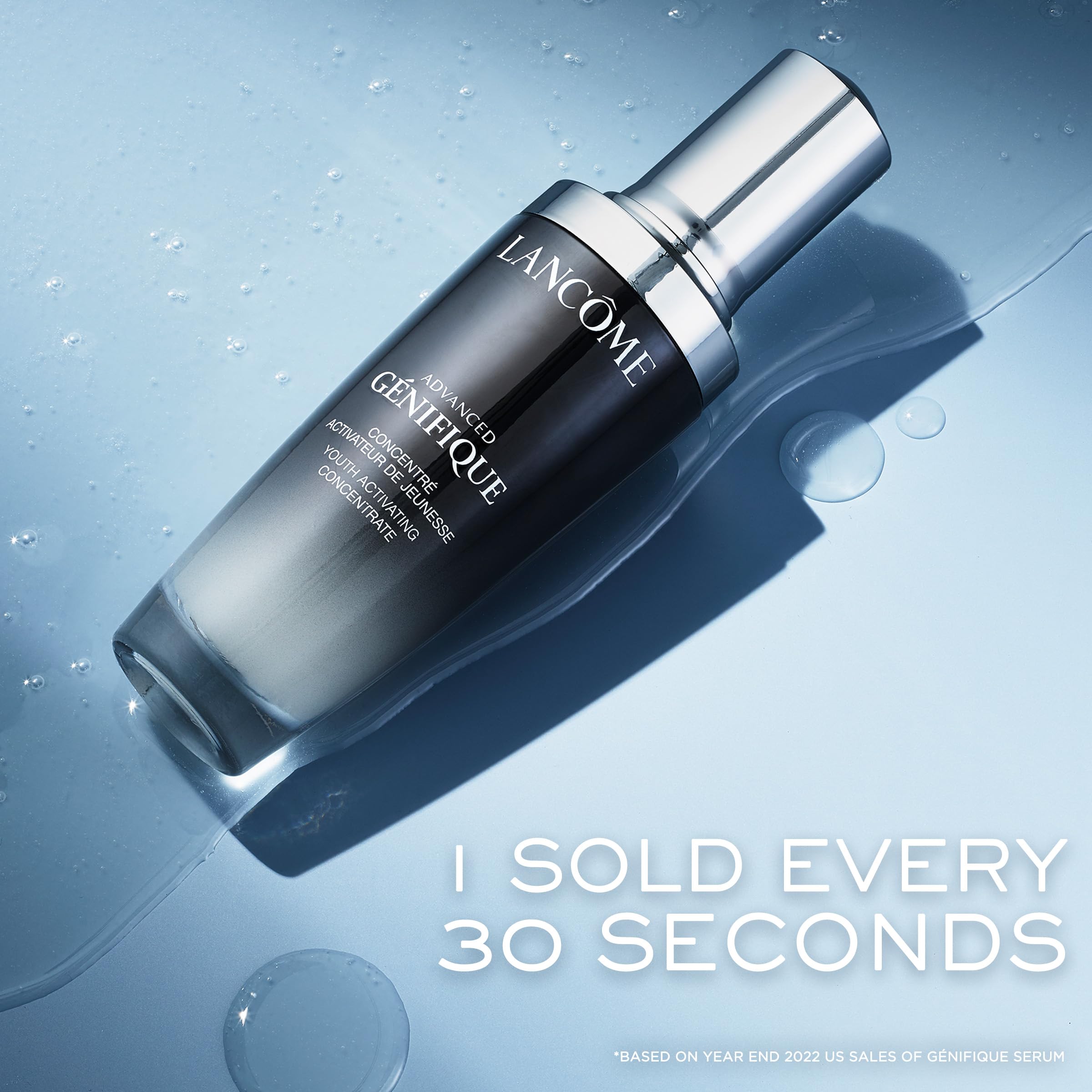 Lancôme Advanced Génifique seven-day radiance concept visual suggesting noticeable glow