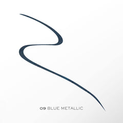 Lancôme Artliner satin metallic blue eyeliner applied for bold, smooth lines