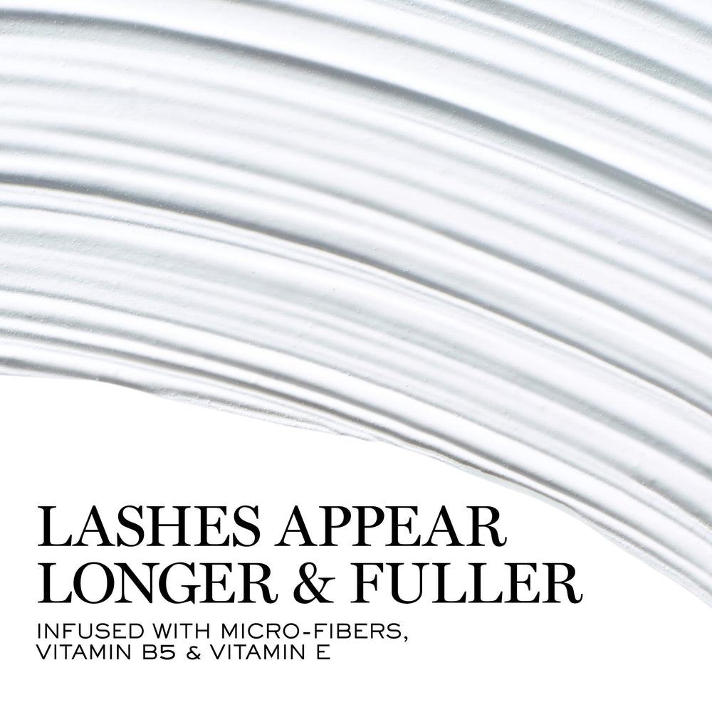 Lancome Cils Booster XL before-after shows lifted, defined lashes.