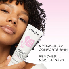 Lancôme Créme Mousse Confort rosehip oil — soothing oil nourishes while cleansing.