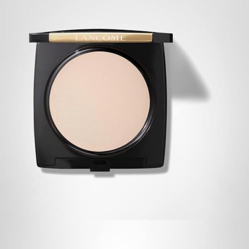Lancôme Dual Finish compact open with mirror for easy touch-ups.