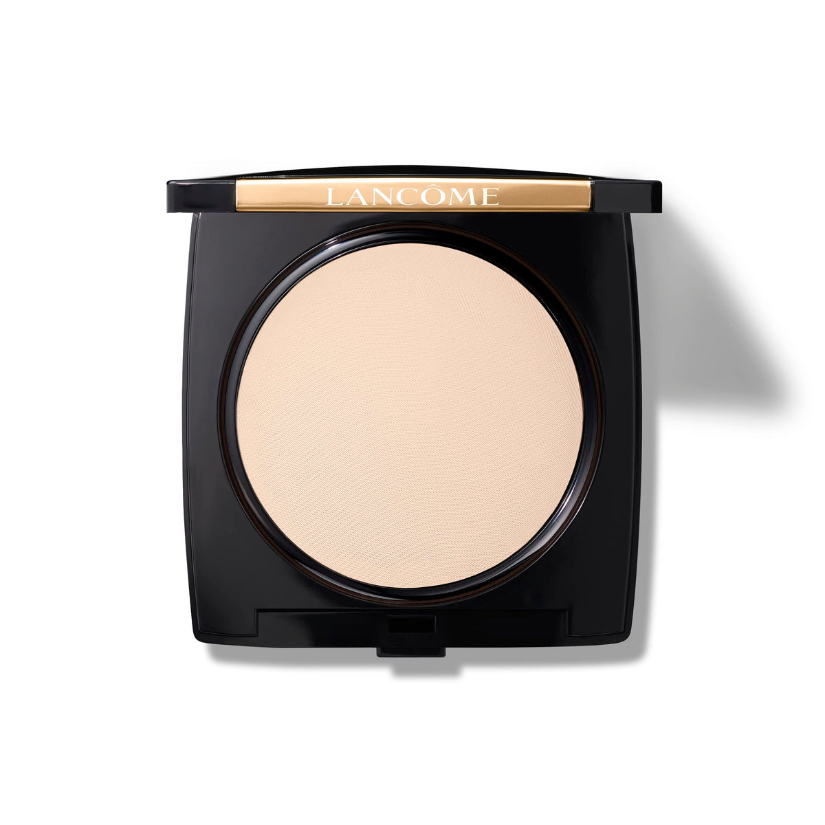Lancôme Dual Finish powder compact close-up showing natural matte finish for daily wear.
