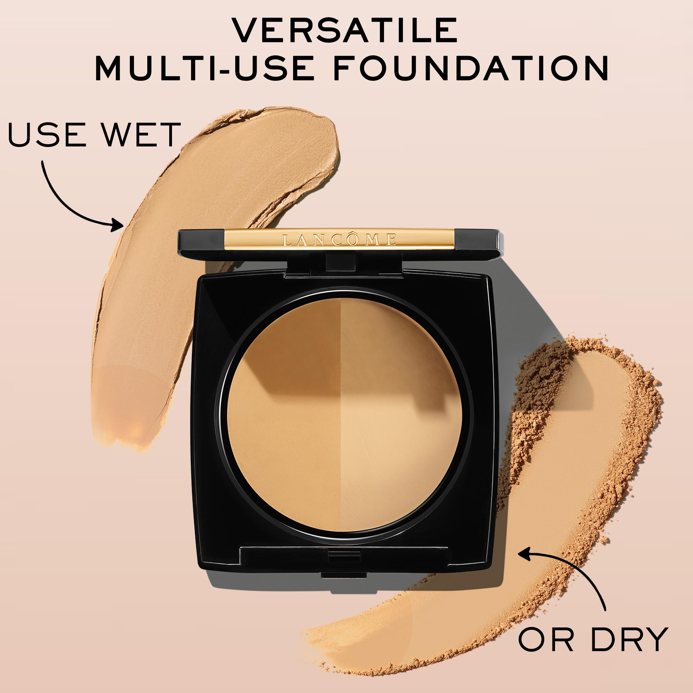 Lancôme Dual Finish shade-360-honey-iii-warm swatch on skin