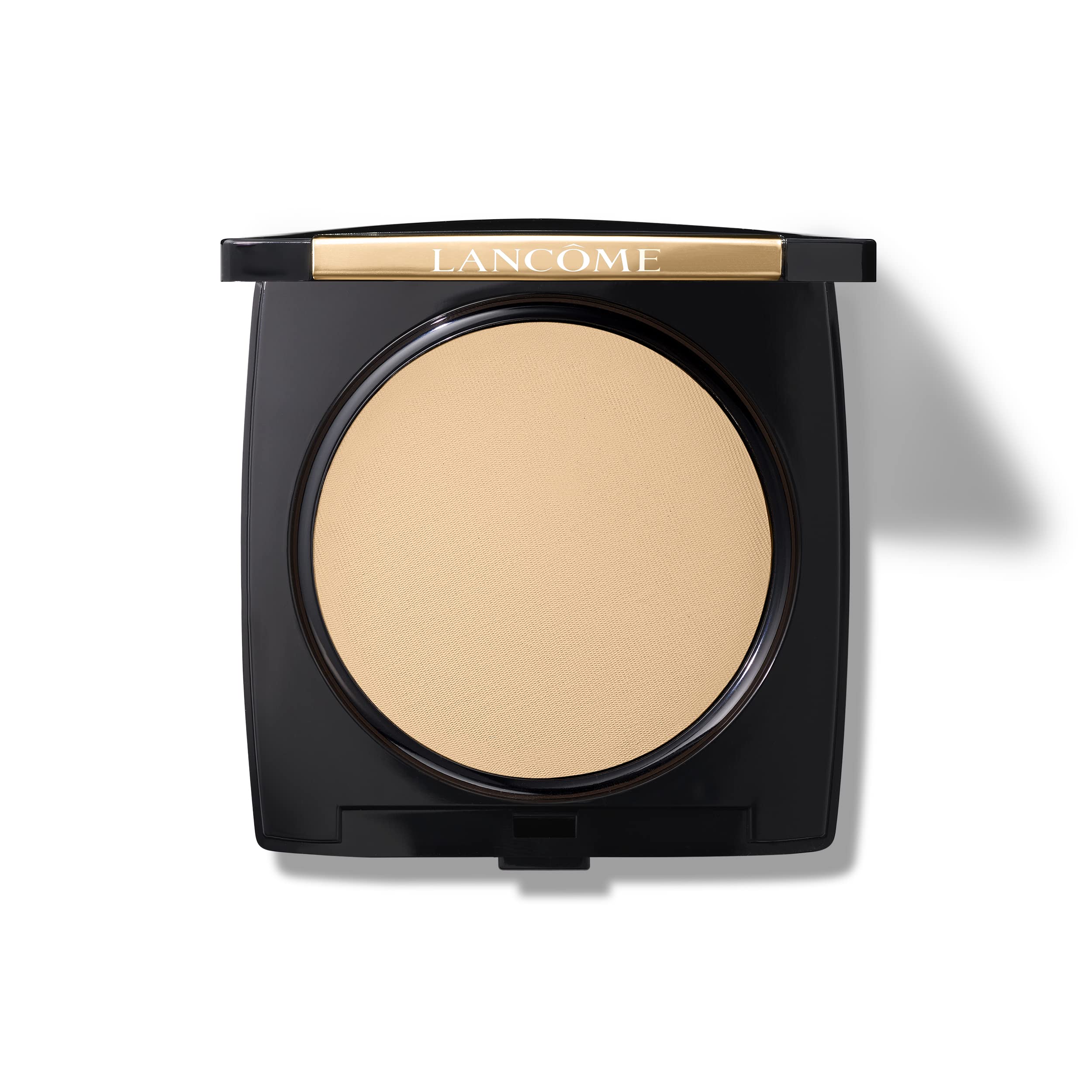 Lancôme Dual Finish powder foundation compact open shows portable shade for on-the-go touchups