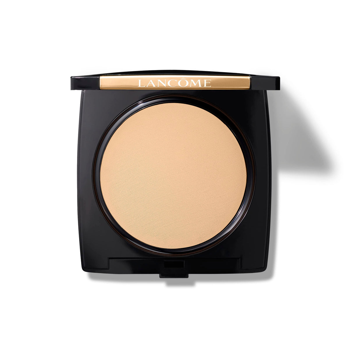 Lancôme Dual Finish powder foundation compact open shows portable shade for on-the-go touchups