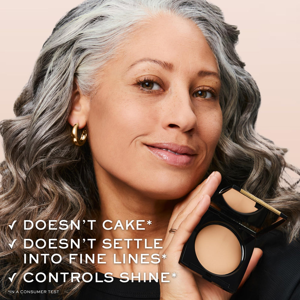 Lancôme Dual Finish shine-control feature visually shown on a balanced complexion