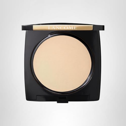 Lancôme Dual Finish shade-345-sand-iii-neutral highlights the warm neutral shade option.
