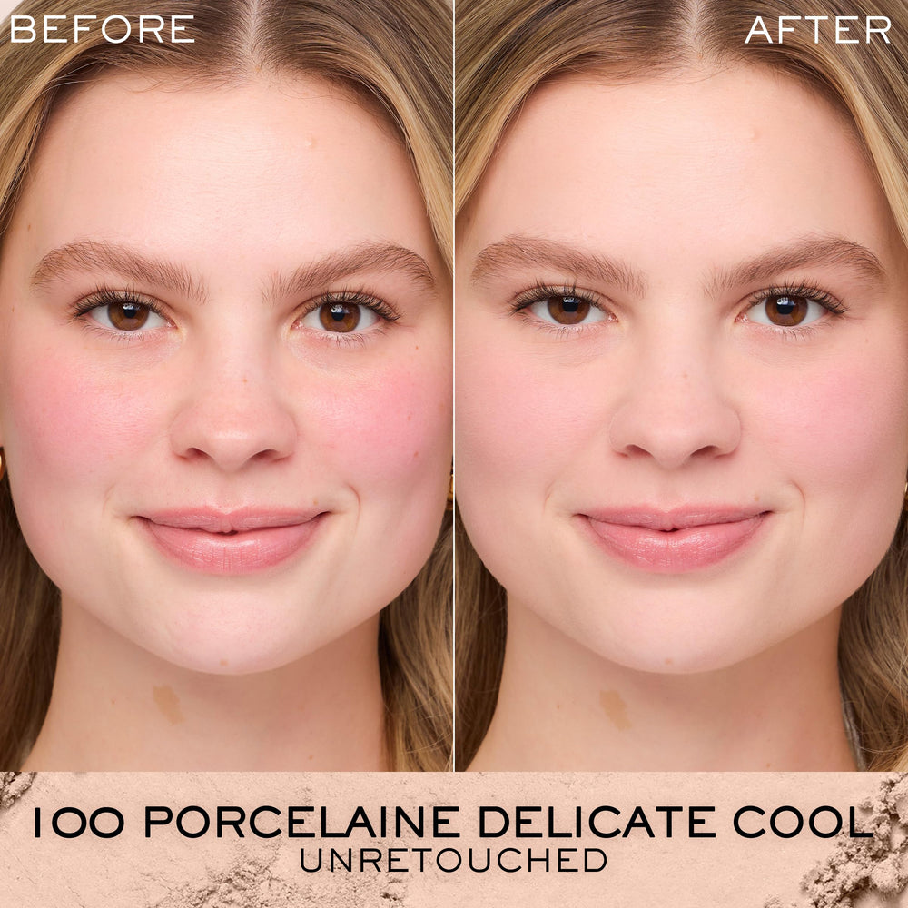 Lancôme Dual Finish wet-application texture demonstrates buildable coverage with a liquid-like finish.