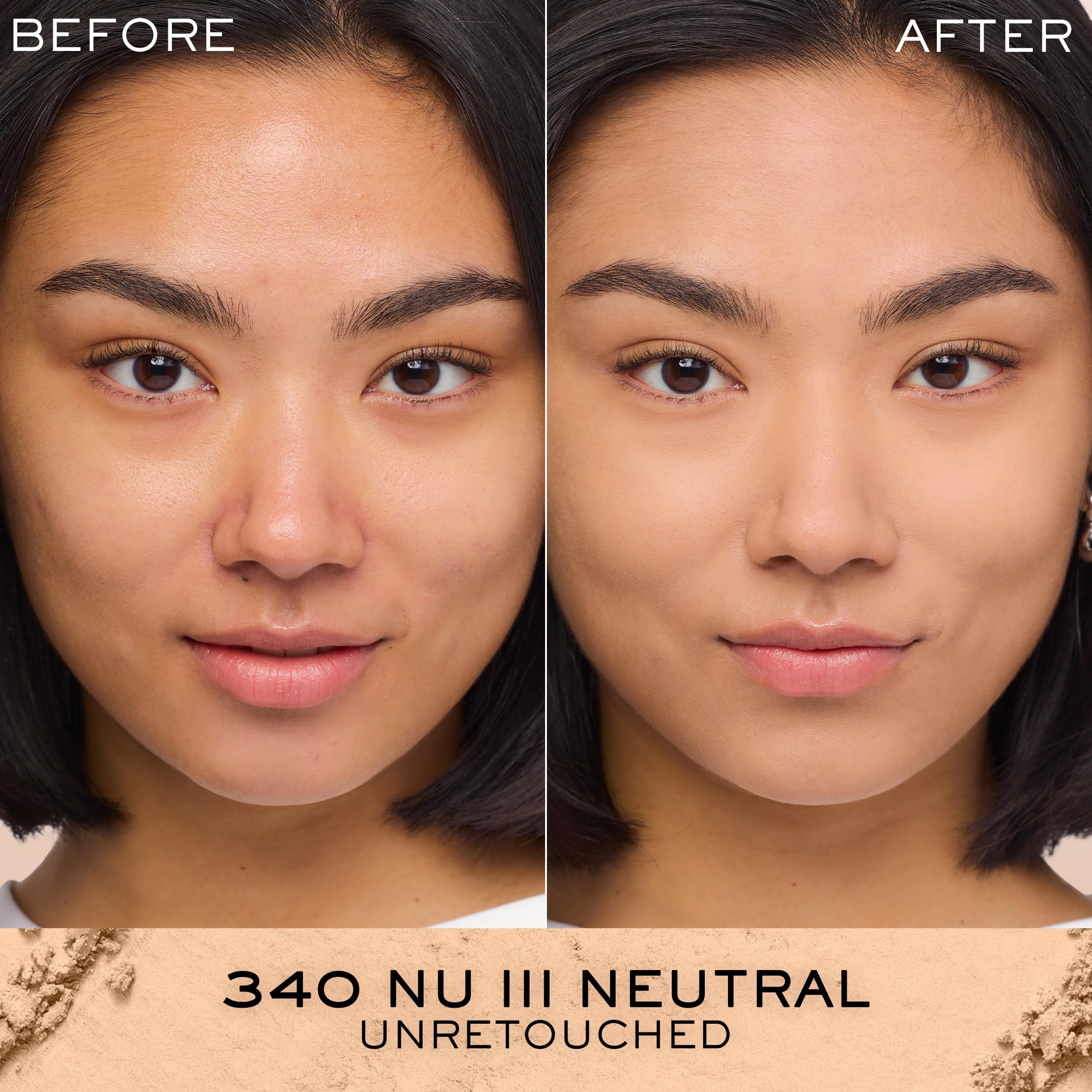 Lancôme Dual Finish wet application swatch demonstrating seamless blend and coverage