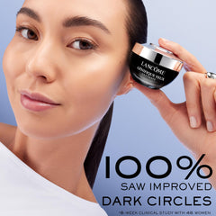 Lancôme Génifique Eye Cream texture close-up demonstrates a velvety, non-greasy finish.