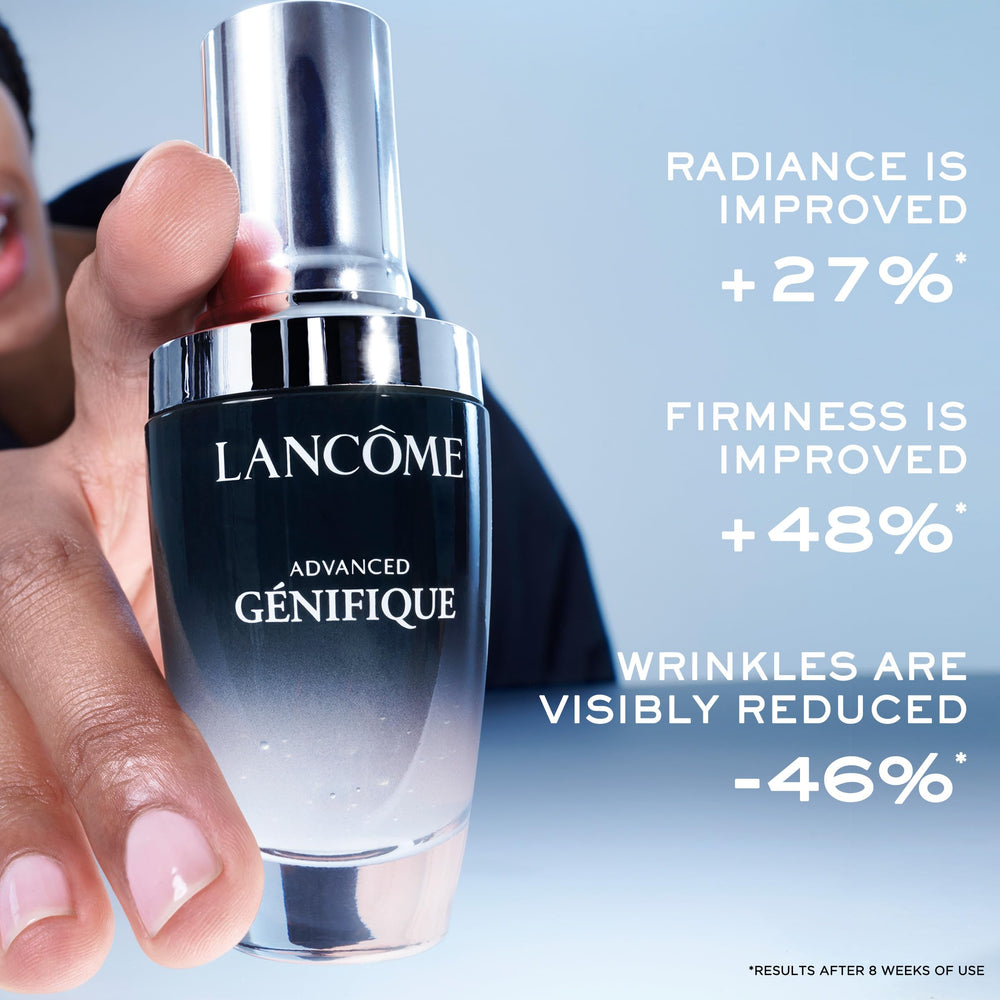 Lancôme Génifique hyaluronic acid focus signaling moisture retention and plumper appearance