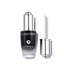 Lancôme Génifique Ultimate Dual Recovery serum bottle with pump enables easy, precise application.