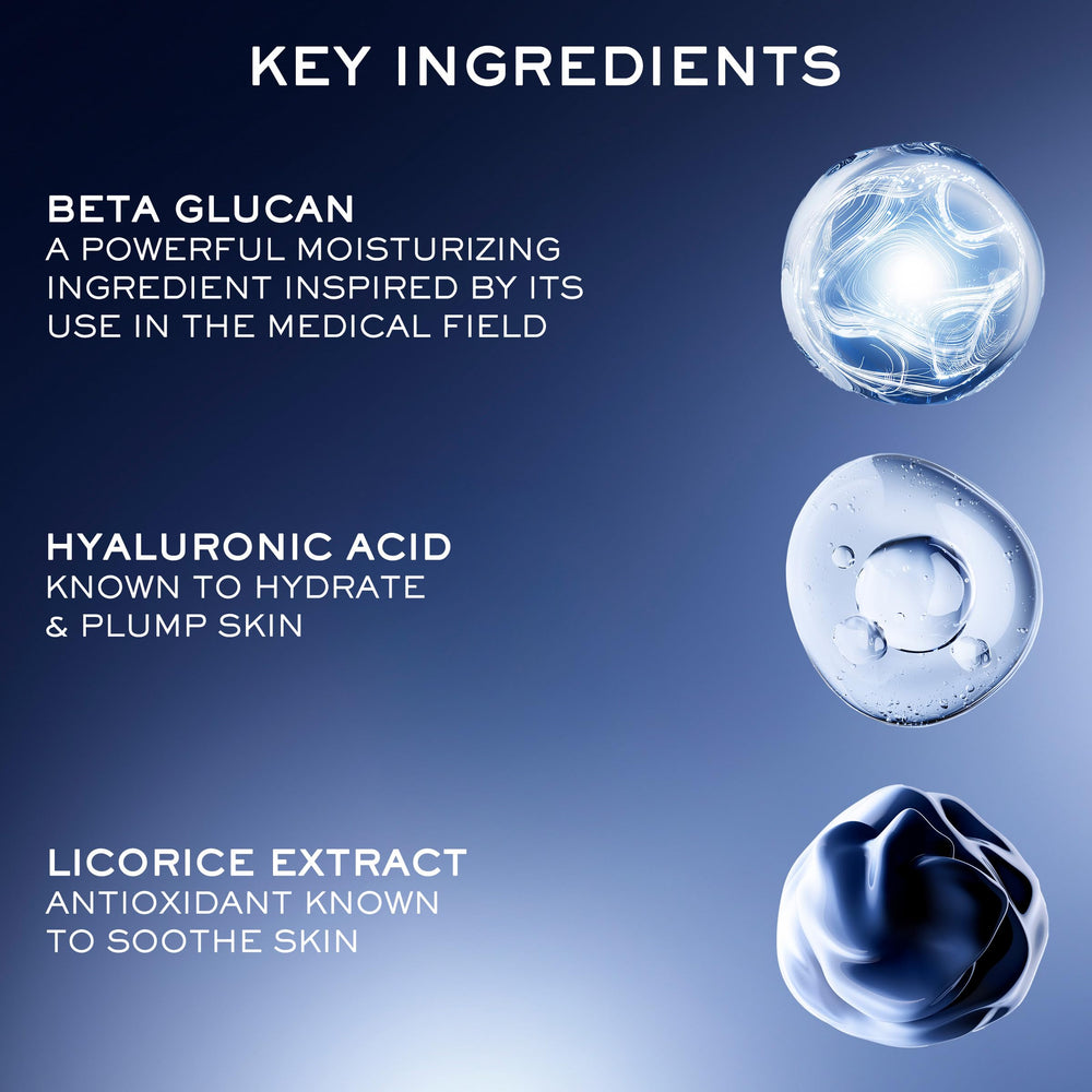Close-up of serum texture on skin, Lancôme Genifique Ultimate for visible smoothing.