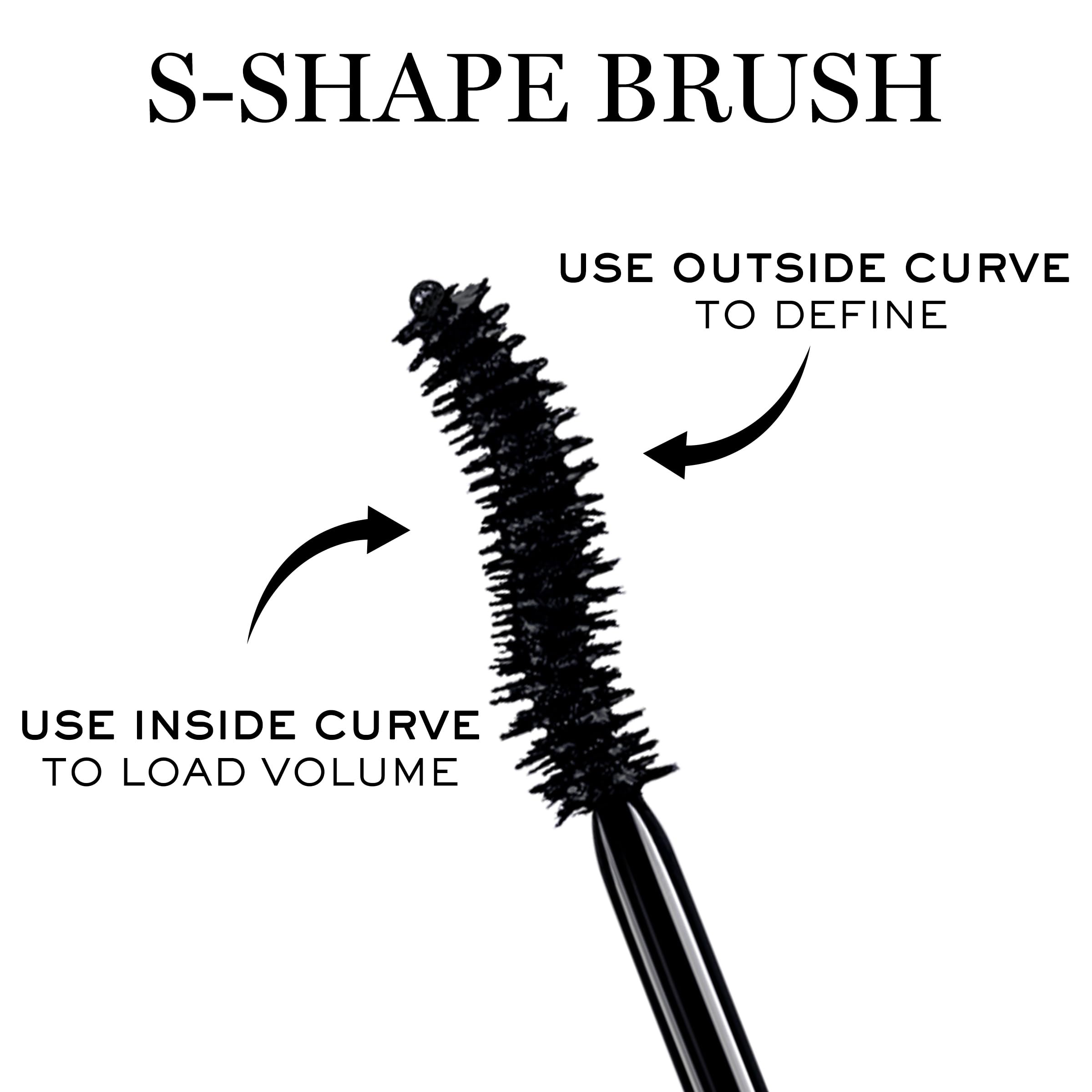 Lancôme Hypnôse Drama Extreme mascara applicator close-up reveals precise bristles.