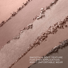 Lancôme Hypnôse Taupe Craze swatch strip shows rich pigment across matte and metallic finishes