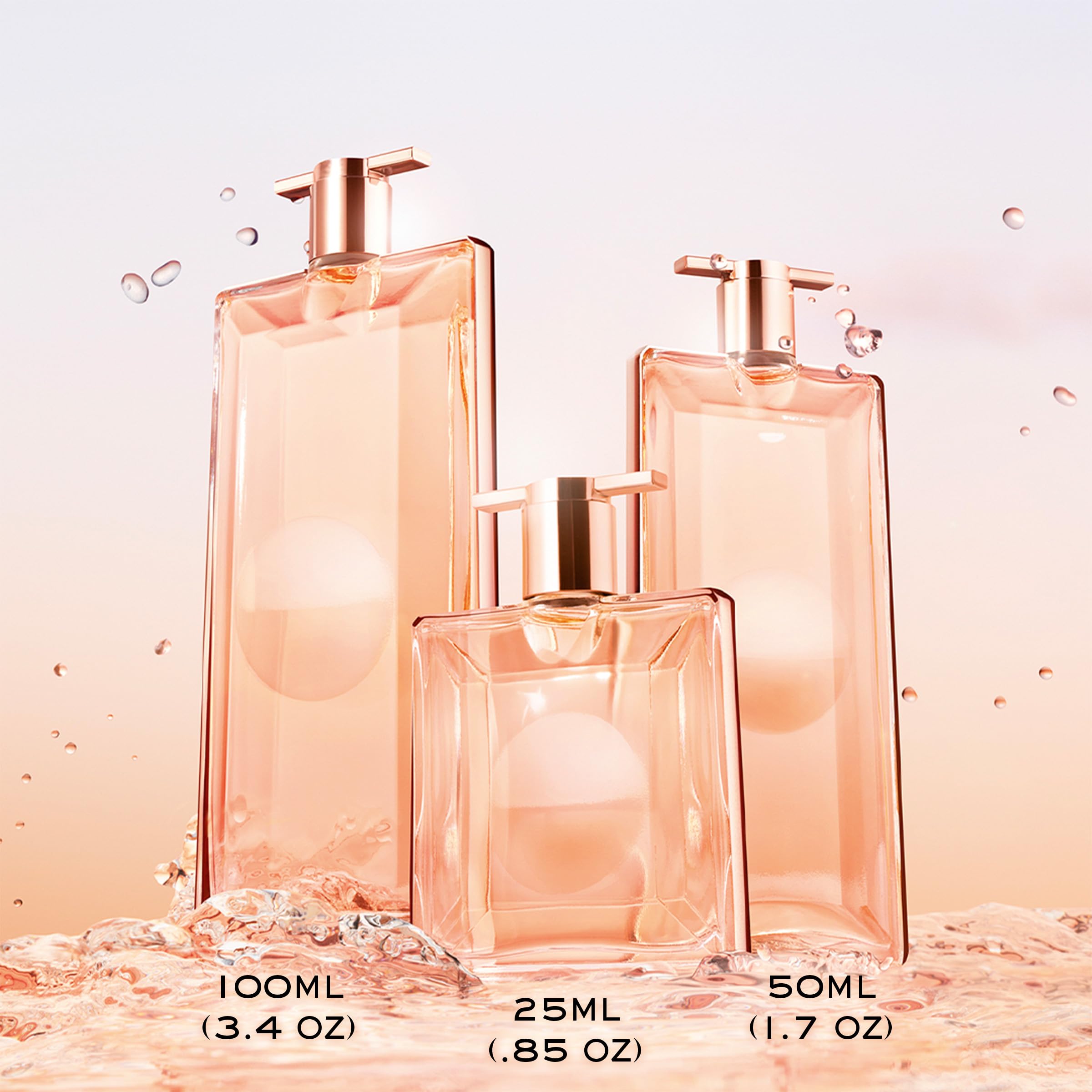 Lancôme Idôle bergamot citrus heart conveys bright, juicy aroma for daytime charm.