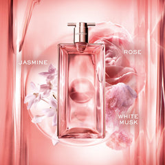 Lancôme Idôle bottle side view with slim, travel-friendly design for on the go