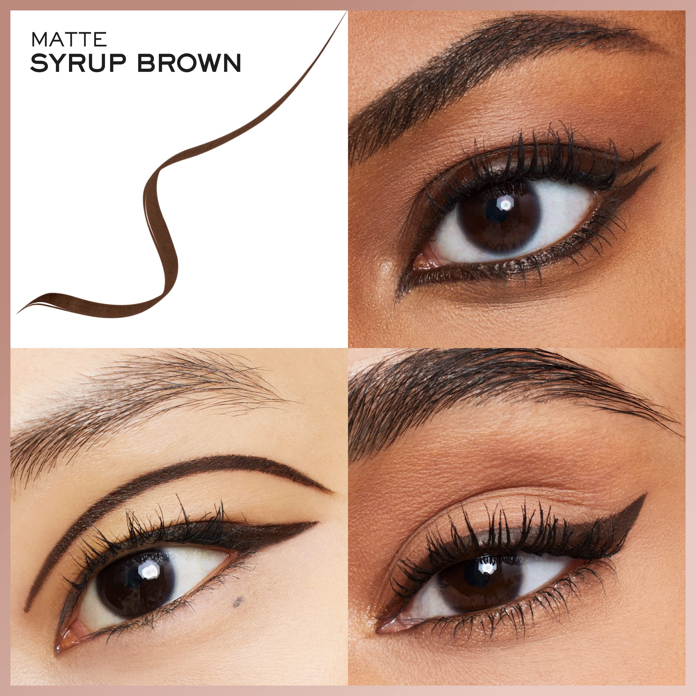 Lancome Idôle Liner brown in-hand application demonstrating easy glide.