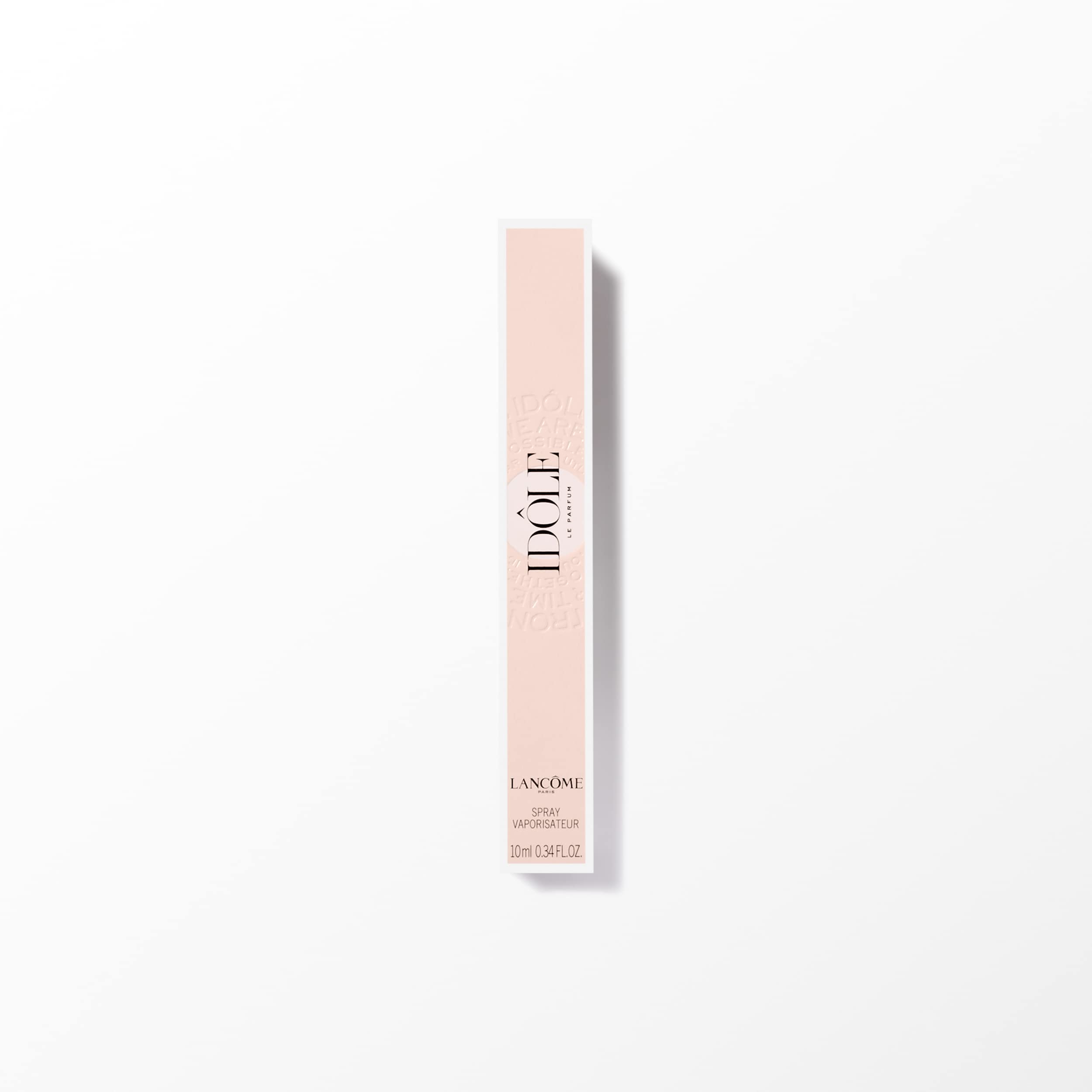 Lancôme Idôle packaging box showcases sustainable luxury.