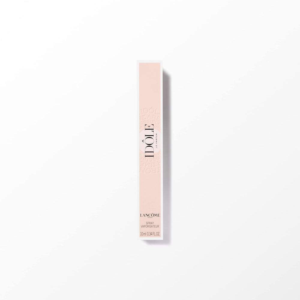 Lancôme Idôle packaging box showcases sustainable luxury.