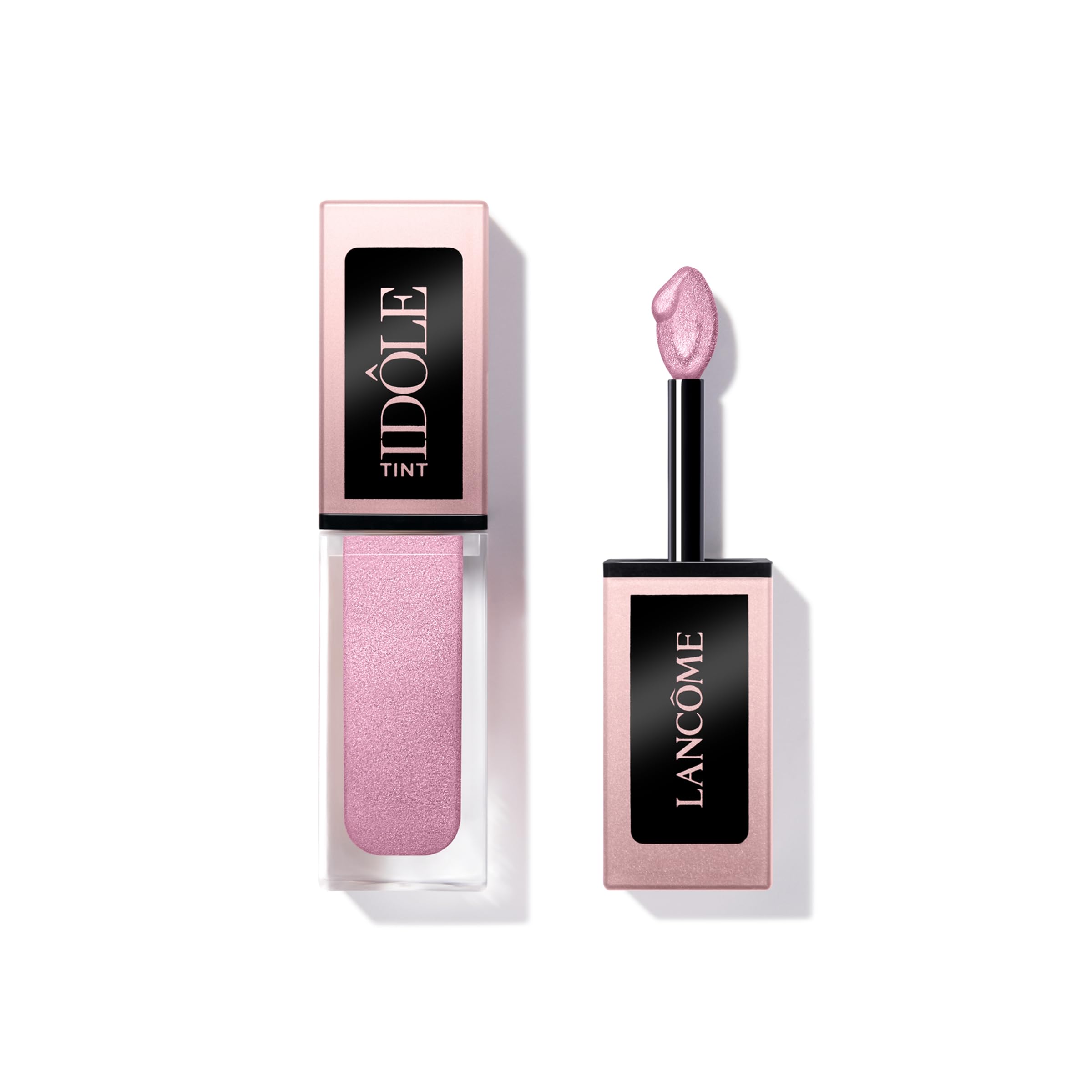Lancôme Idôle Tint Lavander Latte bottle closeup showing long-wear color
