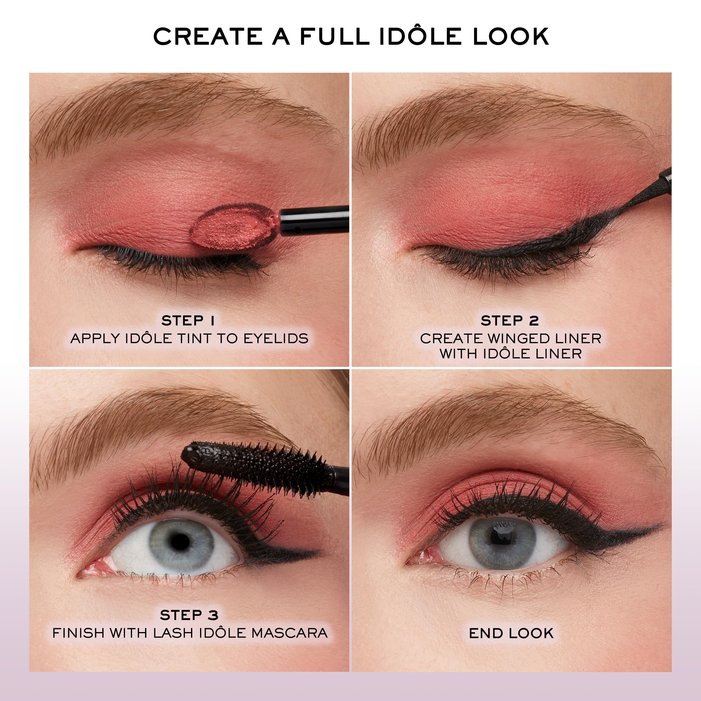 Lancôme Idôle Tint 16H wear test result on eye look