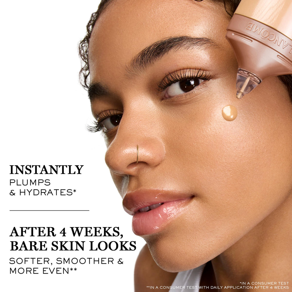 Lancôme Idôle 3 Serum Supertint swirl blends easily for buildable coverage on skin.