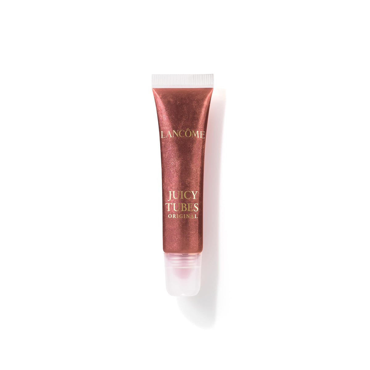 Lancôme Juicy Tubes gloss application close-up showing ultra-shiny finish