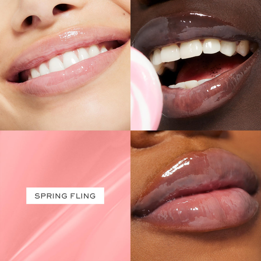 Lancôme Juicy Tubes shows precise application with the tube-tip applicator for even gloss.