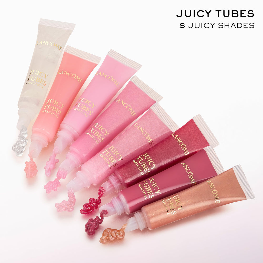 Lancôme Juicy Tubes packaging box image communicates luxury and product freshness