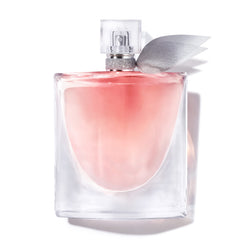 Lancôme La Vie Est Belle bottle closeup highlighting elegant design for lasting wear