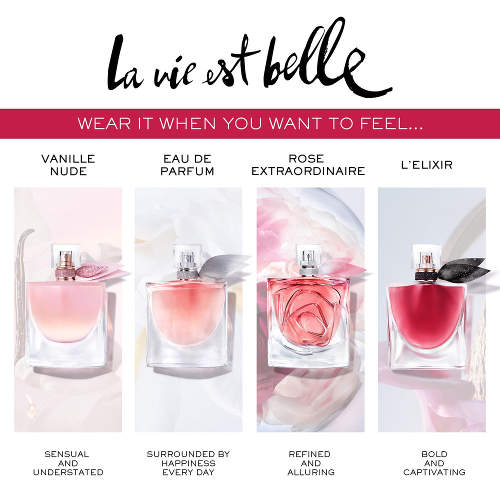 Lancôme La Vie Est Belle La Vie Vanille Nude jasmine note—floral sparkle that brightens everyday moments.