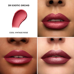 Lancôme L'Absolu Rouge Exotic Orchid application glide shows creamy texture