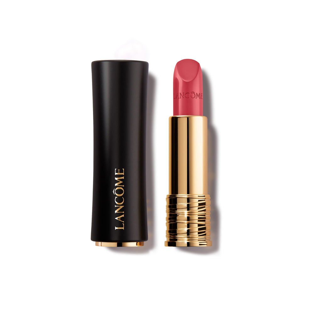 Lancôme L'Absolu Rouge Exotic Orchid swatch with vibrant color