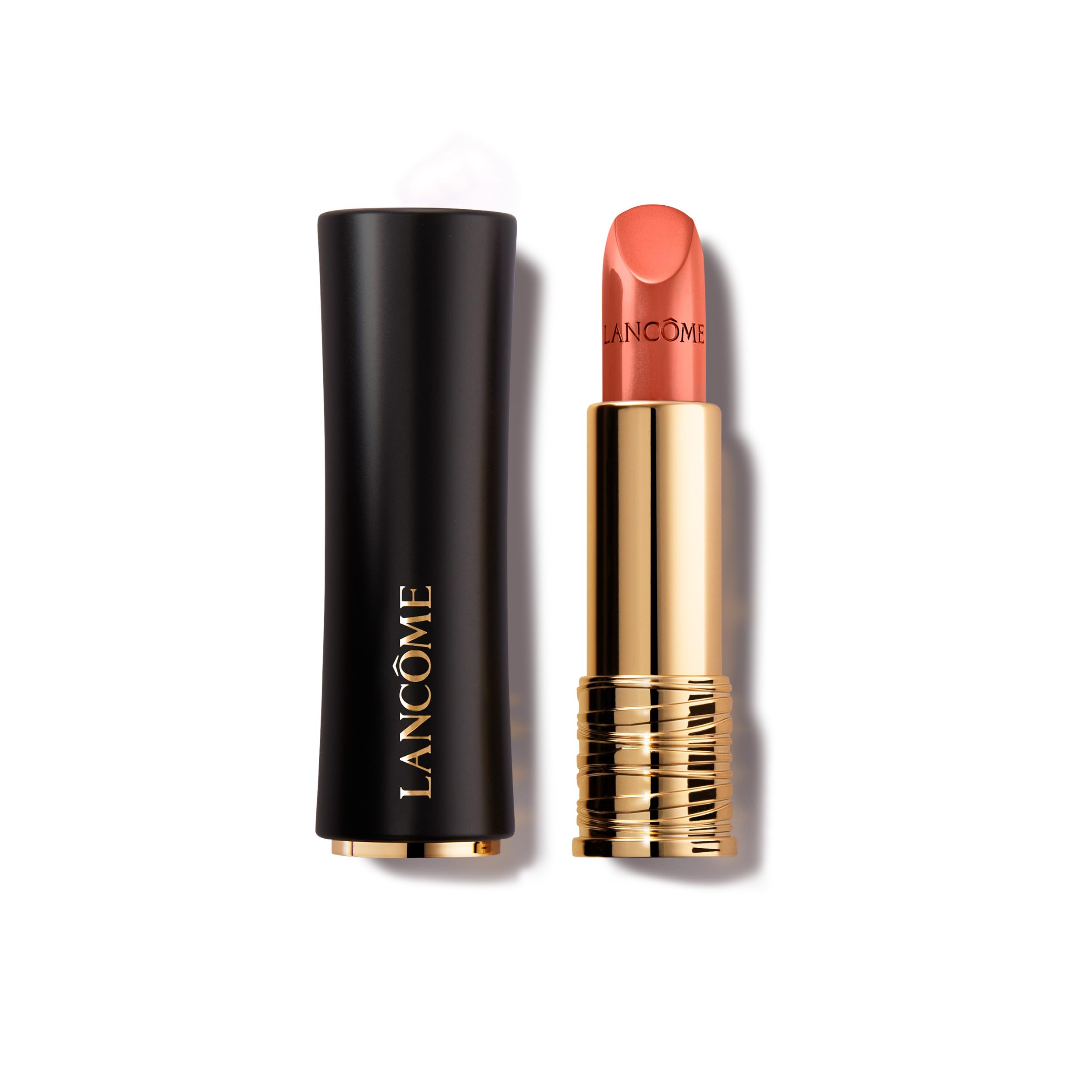Lancôme L'Absolu Rouge lipstick tube displaying creamy hydration for all-day comfort