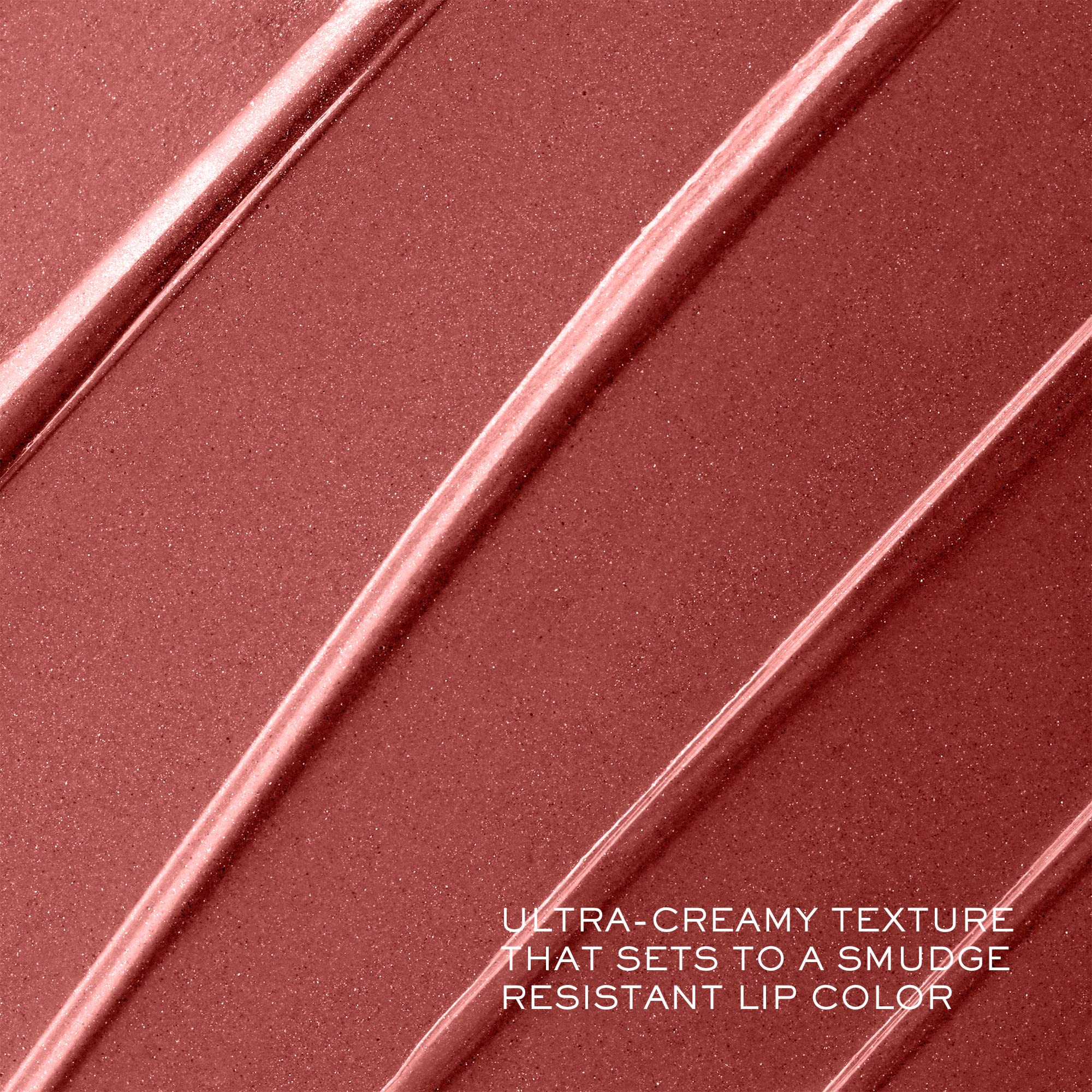 Lancôme L'Absolu Rouge Mon Macaron swatch shows smooth lips and long-lasting color.